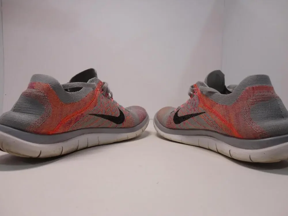 Nike Free 4.0 Flyknit Shoes Womens Size 11 Gray Multicolor Sneakers 717076-002